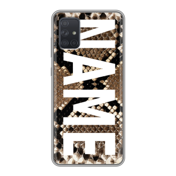 Силиконовый чехол на Samsung Galaxy A71 с принтом NAME