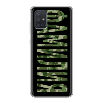 Силиконовый чехол на Samsung Galaxy A71 с принтом ФАМИЛИЯ