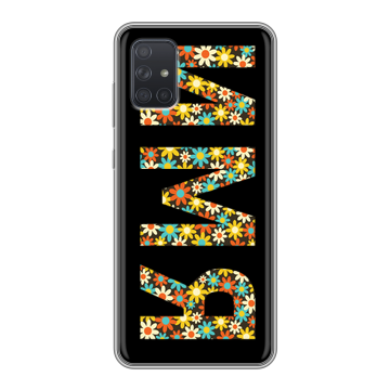 Силиконовый чехол на Samsung Galaxy A71 с принтом ИМЯ