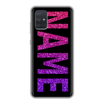 Силиконовый чехол на Samsung Galaxy A71 с принтом NAME