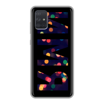 Силиконовый чехол на Samsung Galaxy A71 с принтом ИМЯ
