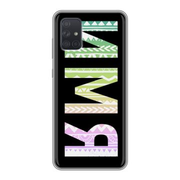 Силиконовый чехол на Samsung Galaxy A71 с принтом ИМЯ