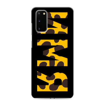 Силиконовый чехол на Samsung Galaxy S20 с принтом ИМЯ