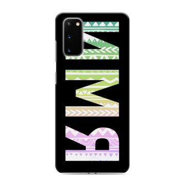 Силиконовый чехол на Samsung Galaxy S20 с принтом ИМЯ