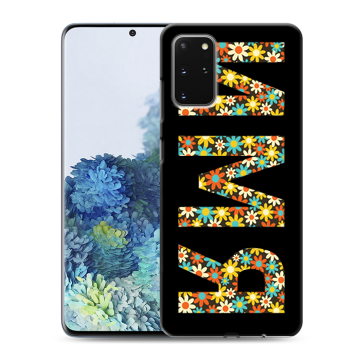 Силиконовый чехол на Samsung Galaxy S20 Plus с принтом ИМЯ