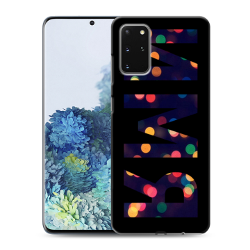 Силиконовый чехол на Samsung Galaxy S20 Plus с принтом ИМЯ