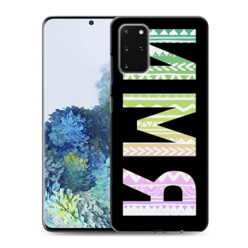 Силиконовый чехол на Samsung Galaxy S20 Plus с принтом ИМЯ