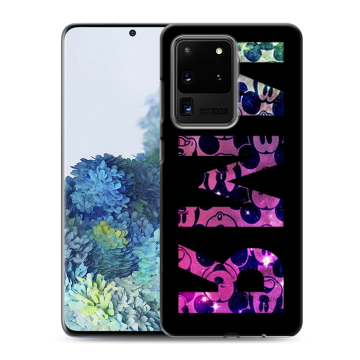 Силиконовый чехол на Samsung Galaxy S20 Ultra с принтом ИМЯ