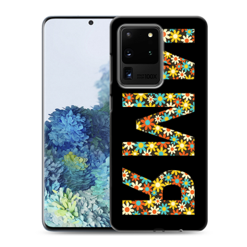 Силиконовый чехол на Samsung Galaxy S20 Ultra с принтом ИМЯ