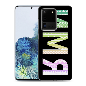 Силиконовый чехол на Samsung Galaxy S20 Ultra с принтом ИМЯ