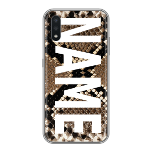 Силиконовый чехол на Samsung Galaxy A01 с принтом NAME