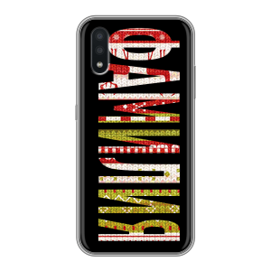 Силиконовый чехол на Samsung Galaxy A01 с принтом ФАМИЛИЯ