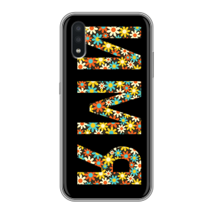 Силиконовый чехол на Samsung Galaxy A01 с принтом ИМЯ