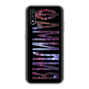 Силиконовый чехол на Samsung Galaxy A01 с принтом ФАМИЛИЯ
