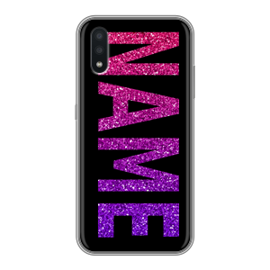 Силиконовый чехол на Samsung Galaxy A01 с принтом NAME