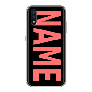 Силиконовый чехол на Samsung Galaxy A01 с принтом NAME