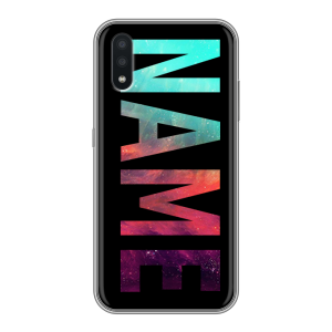 Силиконовый чехол на Samsung Galaxy A01 с принтом NAME