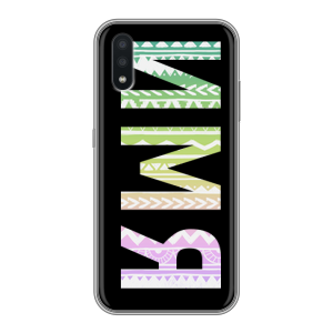 Силиконовый чехол на Samsung Galaxy A01 с принтом ИМЯ