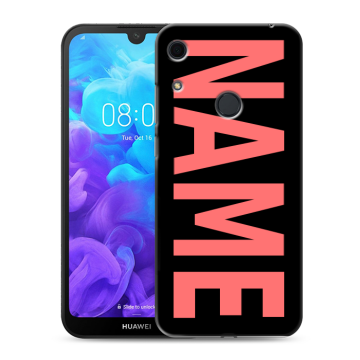 Силиконовый противоударный чехол на Huawei Y6s с принтом NAME