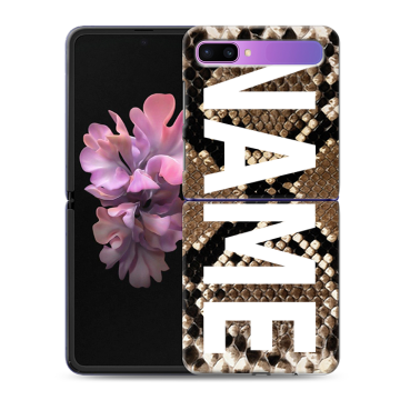 Пластиковый чехол на Samsung Galaxy Z Flip с принтом NAME