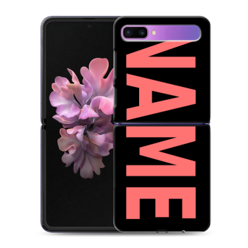 Пластиковый чехол на Samsung Galaxy Z Flip с принтом NAME