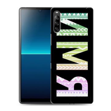 Силиконовый чехол на Sony Xperia L4 с принтом ИМЯ