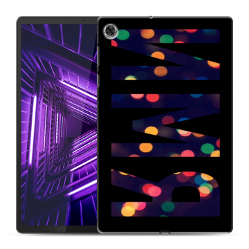 Силиконовый чехол на Lenovo Tab M10 Plus с принтом ИМЯ
