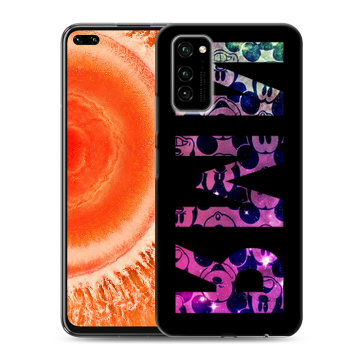 Силиконовый чехол на Huawei Honor View 30 Pro с принтом ИМЯ