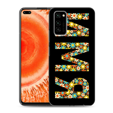 Силиконовый чехол на Huawei Honor View 30 Pro с принтом ИМЯ