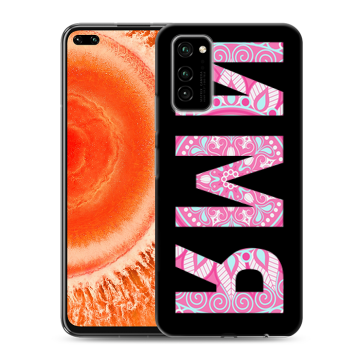 Силиконовый чехол на Huawei Honor View 30 Pro с принтом ИМЯ