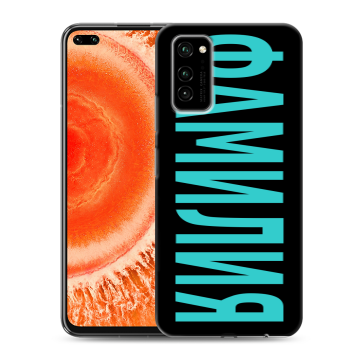 Силиконовый чехол на Huawei Honor View 30 Pro с принтом ФАМИЛИЯ