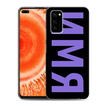 Силиконовый чехол на Huawei Honor View 30 Pro с принтом ИМЯ