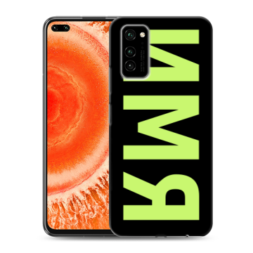 Силиконовый чехол на Huawei Honor View 30 Pro с принтом ИМЯ