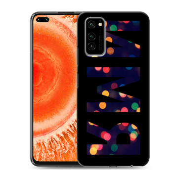 Силиконовый чехол на Huawei Honor View 30 Pro с принтом ИМЯ