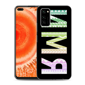 Силиконовый чехол на Huawei Honor View 30 Pro с принтом ИМЯ