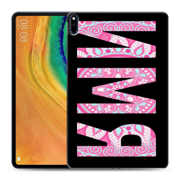 Силиконовый чехол на Huawei MatePad Pro с принтом ИМЯ