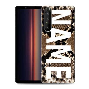 Силиконовый чехол на Sony Xperia 1 II с принтом NAME