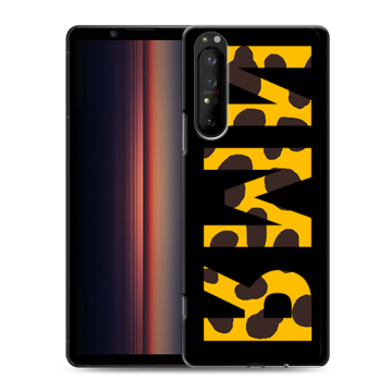 Силиконовый чехол на Sony Xperia 1 II с принтом ИМЯ