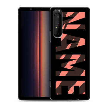 Силиконовый чехол на Sony Xperia 1 II с принтом NAME