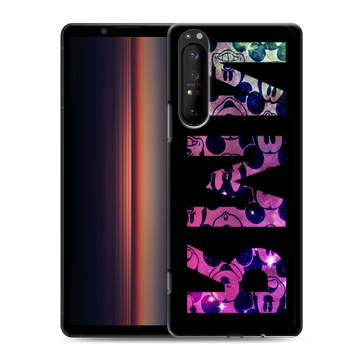 Силиконовый чехол на Sony Xperia 1 II с принтом ИМЯ