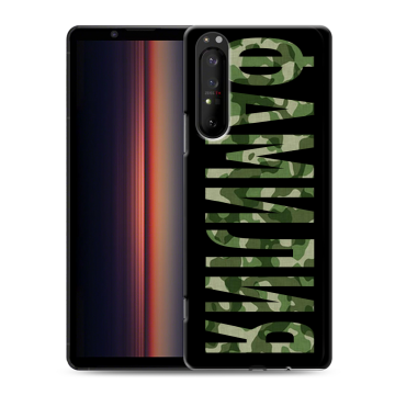 Силиконовый чехол на Sony Xperia 1 II с принтом ФАМИЛИЯ