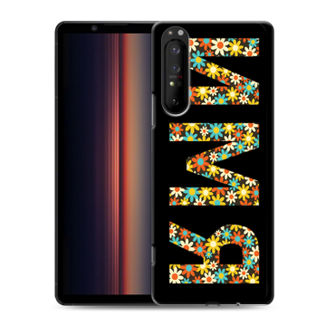 Силиконовый чехол на Sony Xperia 1 II с принтом ИМЯ