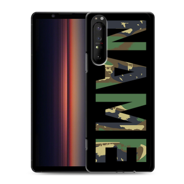 Силиконовый чехол на Sony Xperia 1 II с принтом NAME