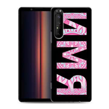 Силиконовый чехол на Sony Xperia 1 II с принтом ИМЯ