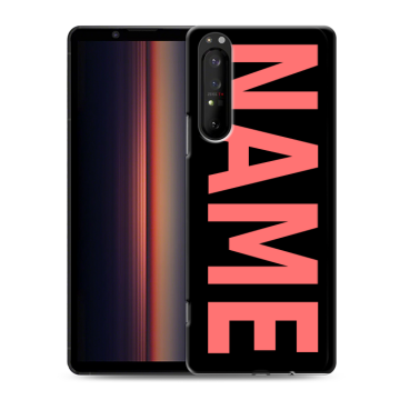 Силиконовый чехол на Sony Xperia 1 II с принтом NAME