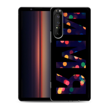 Силиконовый чехол на Sony Xperia 1 II с принтом ИМЯ