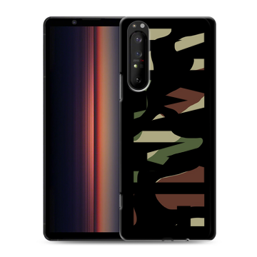 Силиконовый чехол на Sony Xperia 1 II с принтом NAME