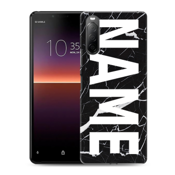 Силиконовый чехол на Sony Xperia 10 II с принтом NAME