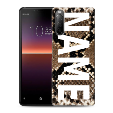 Силиконовый чехол на Sony Xperia 10 II с принтом NAME