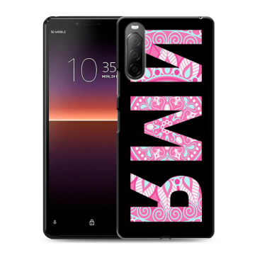Силиконовый чехол на Sony Xperia 10 II с принтом ИМЯ
